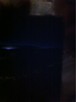 上空でみる積乱雲