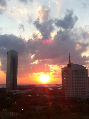 海浜幕張の夕暮れ