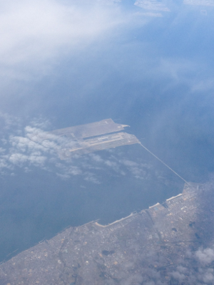 関空上空12,000mな昼ごはん