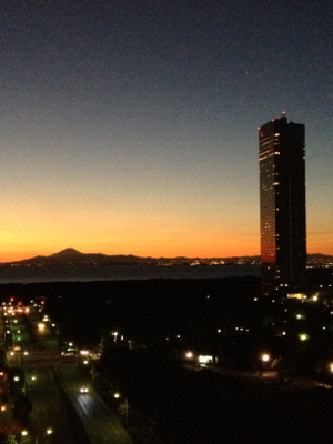 海浜幕張からの夕陽