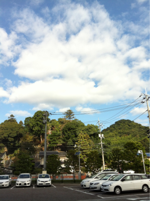 山口湯田温泉は晴天也