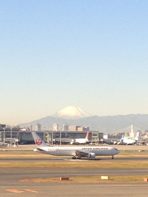 羽田空港からの富士山