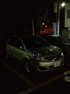 昨日は日産ノートを借りた